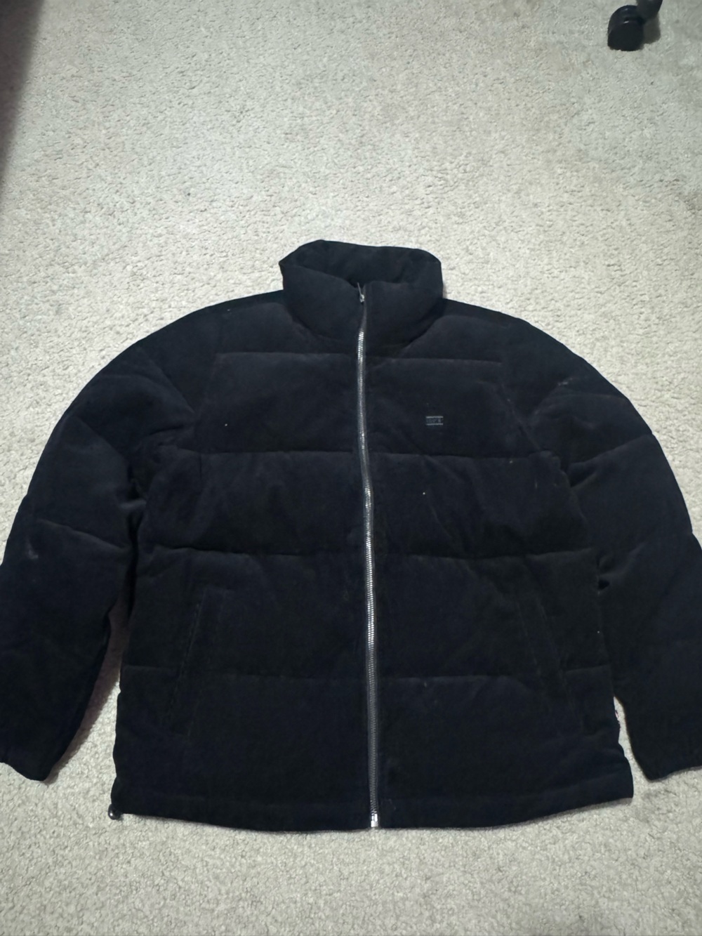 Levi's Black Quilted Puffer Jacket with Full Zip
